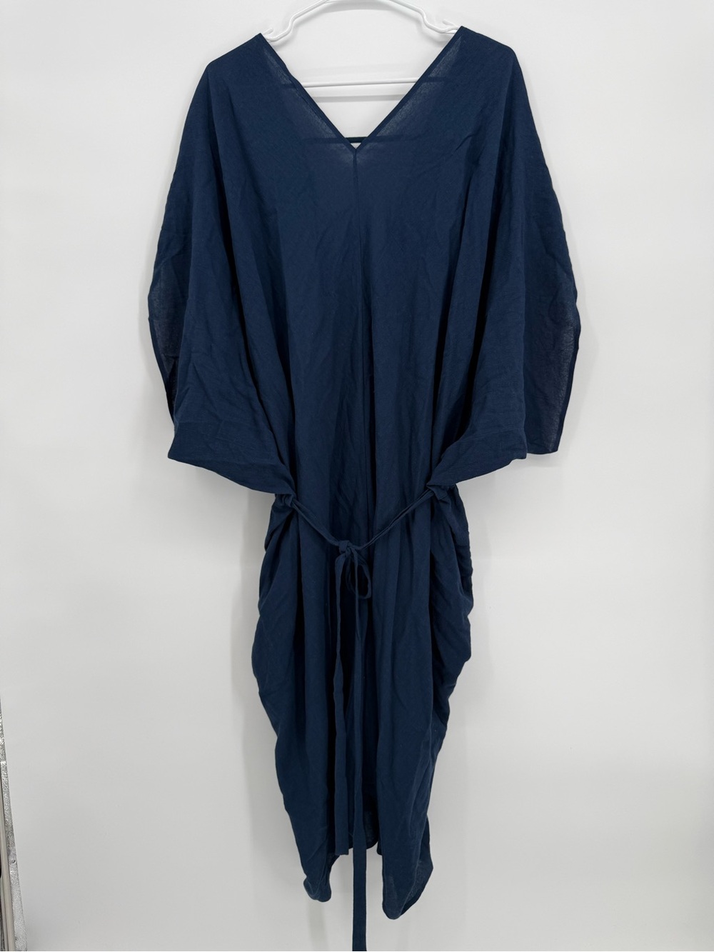 7115 by Szeki Blue Maxi V neck Dress